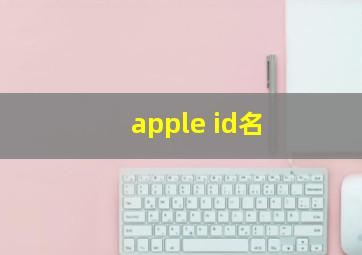 apple id名